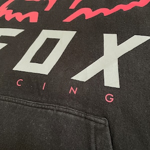 【FOX RACING】ロゴ プリント マウンテンバイク モトクロス　MX BMX MTB パーカー スウェット フーディー hoodie プルオーバー L us古着