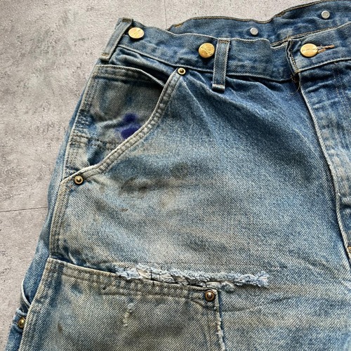 10s メキシコ製 デニム ダブルニー Carhartt W 32 L 31 詳細写真11