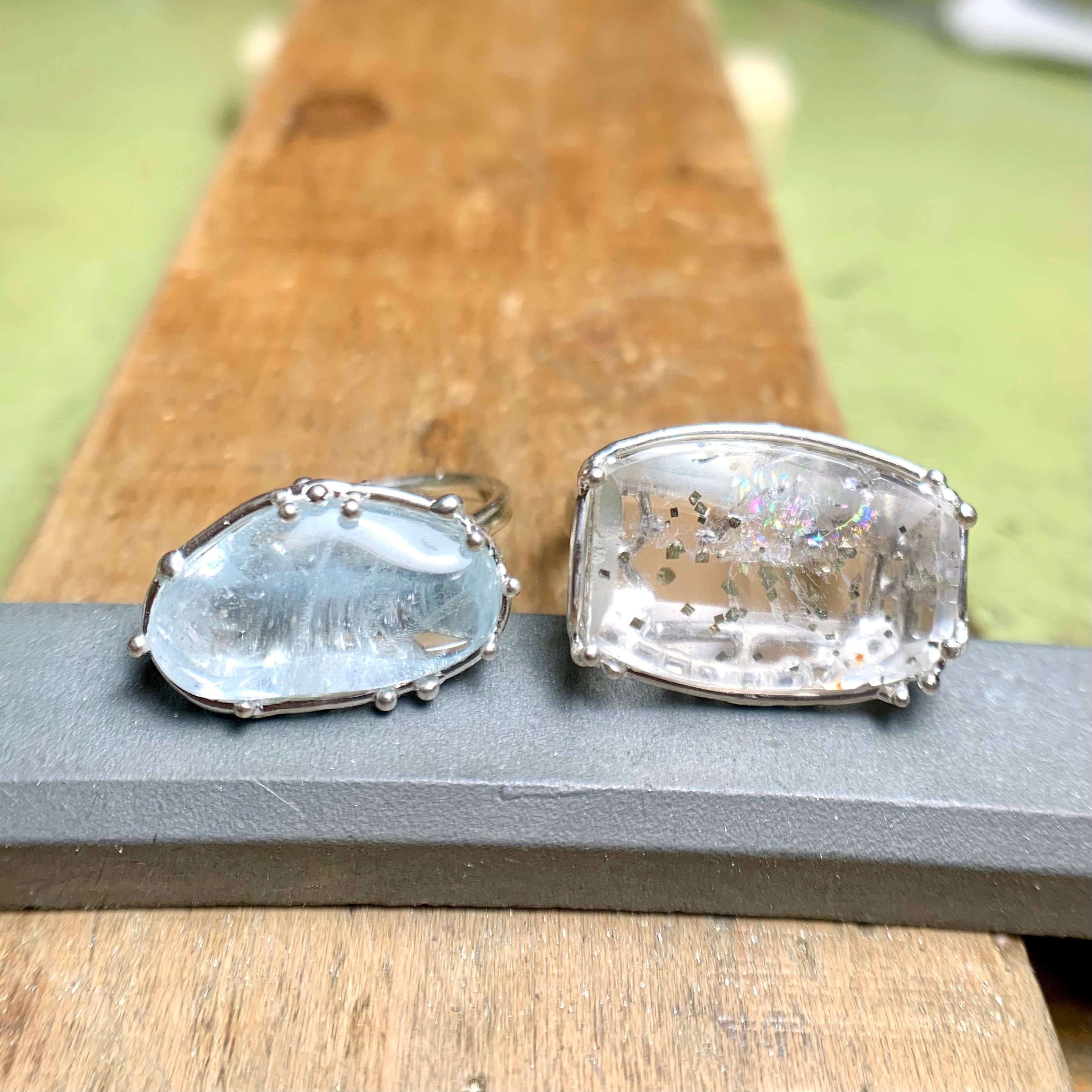 パイライトインクォーツのリング/Pyrite In-Quartz Ring | stoneage パイライトインクォーツのリング/Pyrite In-Quartz Ring | stoneage