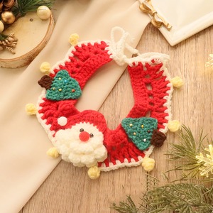 【PET】10種類展開クリスマス風ニット生地可愛さ満点クリスマス物事飾りスタイ