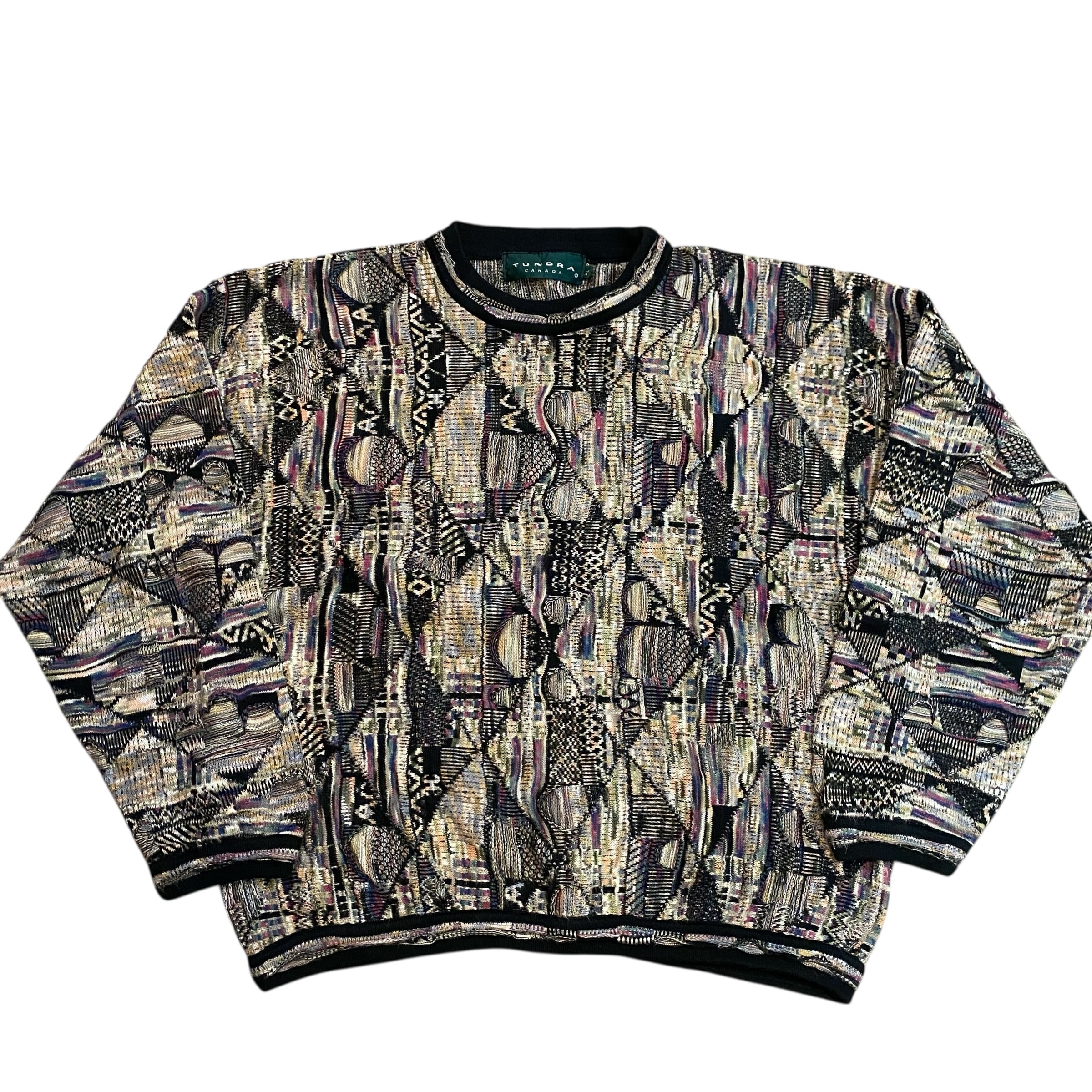 VINTAGE 90S COOGI TYPE クージータイプ 3D COTTON KNIT SWEATER
