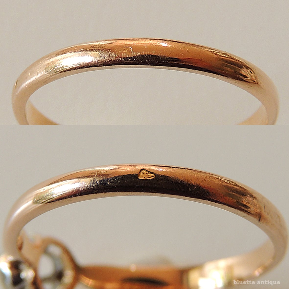 フランスアンティークジュエリー 18ctゴールド 天然ダイヤモンド