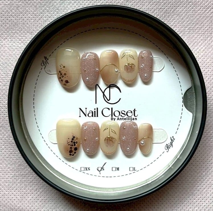 ラメフラワーシフォン|premium ネイルチップ