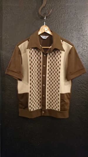 1970s "Belalr S/S SHIRT Brown Color" DEAD STOCK
