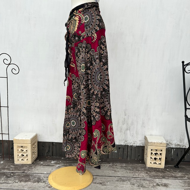 カラフルボタニカルフラワー2wayスカート