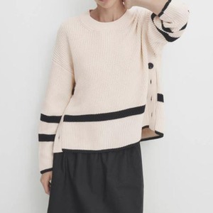 ニットプルオーバー　クルーネックセーター　G0416