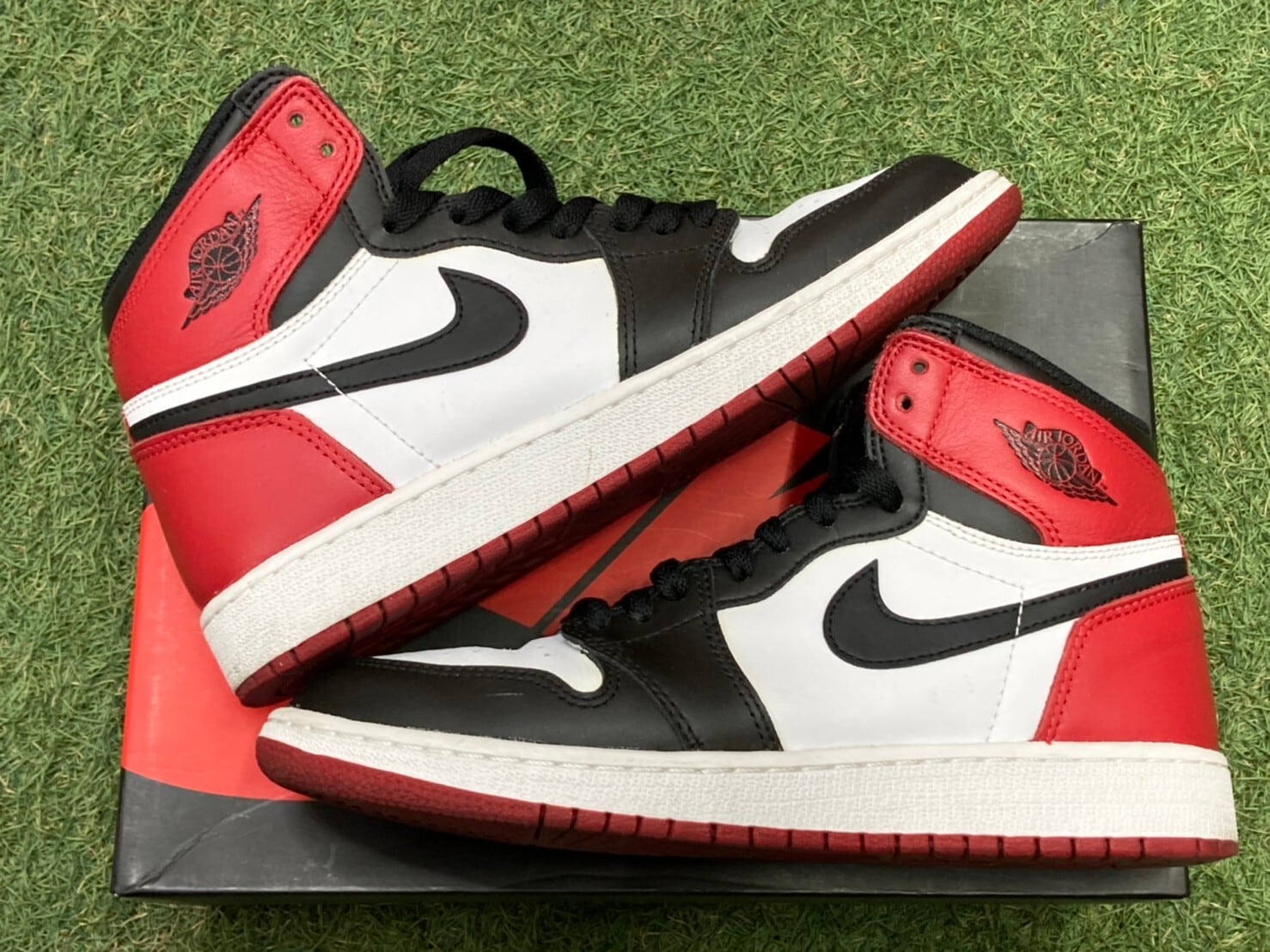 NIKE AIR JORDAN 1 RETRO HIGH OG BG BRED TOE 575441-610 24㎝ 22928 