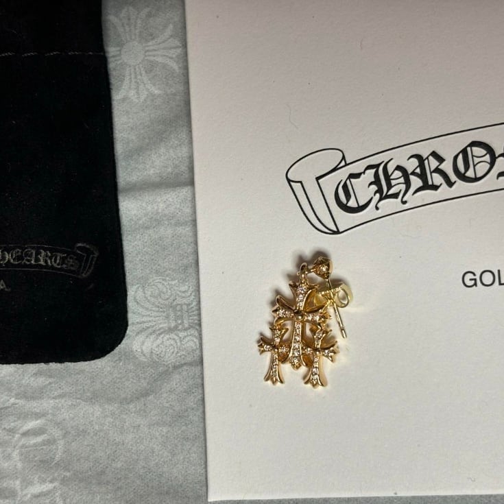 CHROME HEARTS クロムハーツ 22K トリプル CHクロス パヴェ CHROME HEARTS クロムハーツ 22K トリプル CHクロス パヴェ