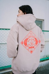 座半寝一　Hoodie  smoky pink