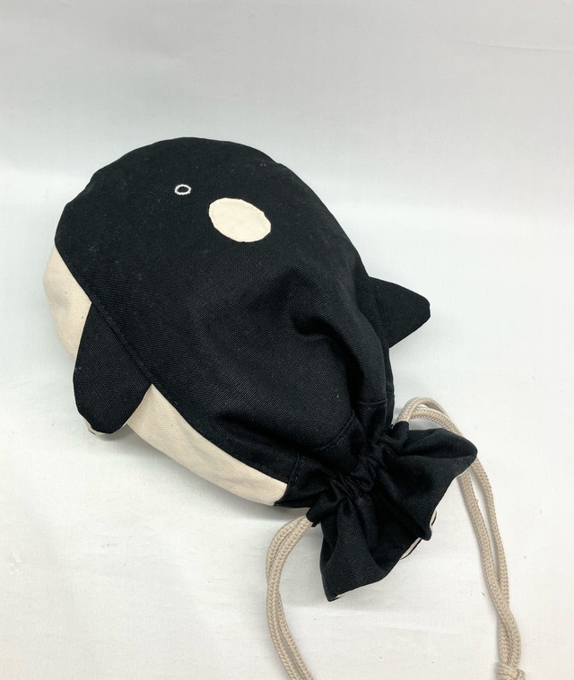 シャチ  巾着袋｜とりさん工房ーかわいいハンドメイドポーチ