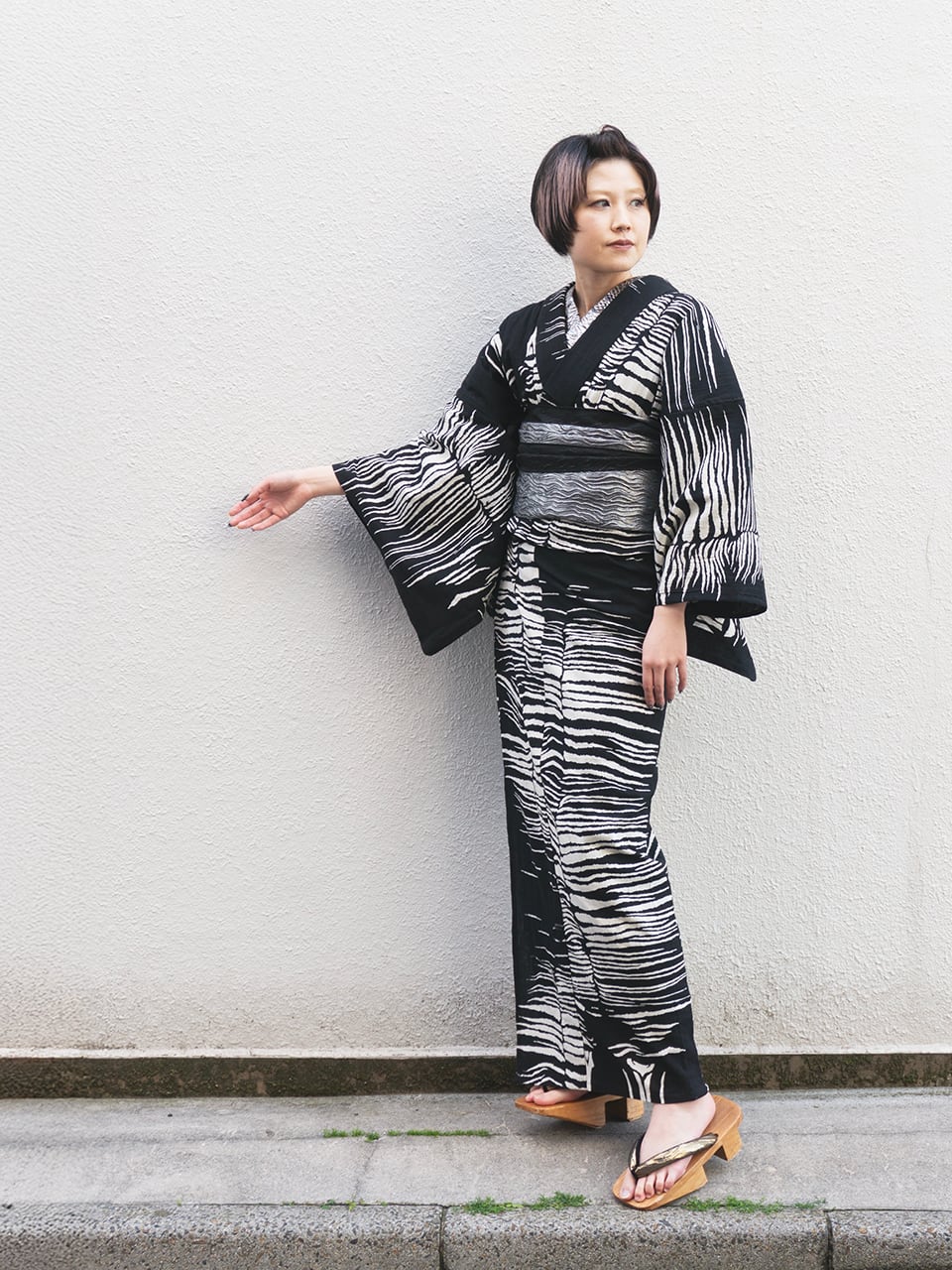 RumiRock 反物 ゆかた「オカピ」 [A761] | Rumi Rock Store