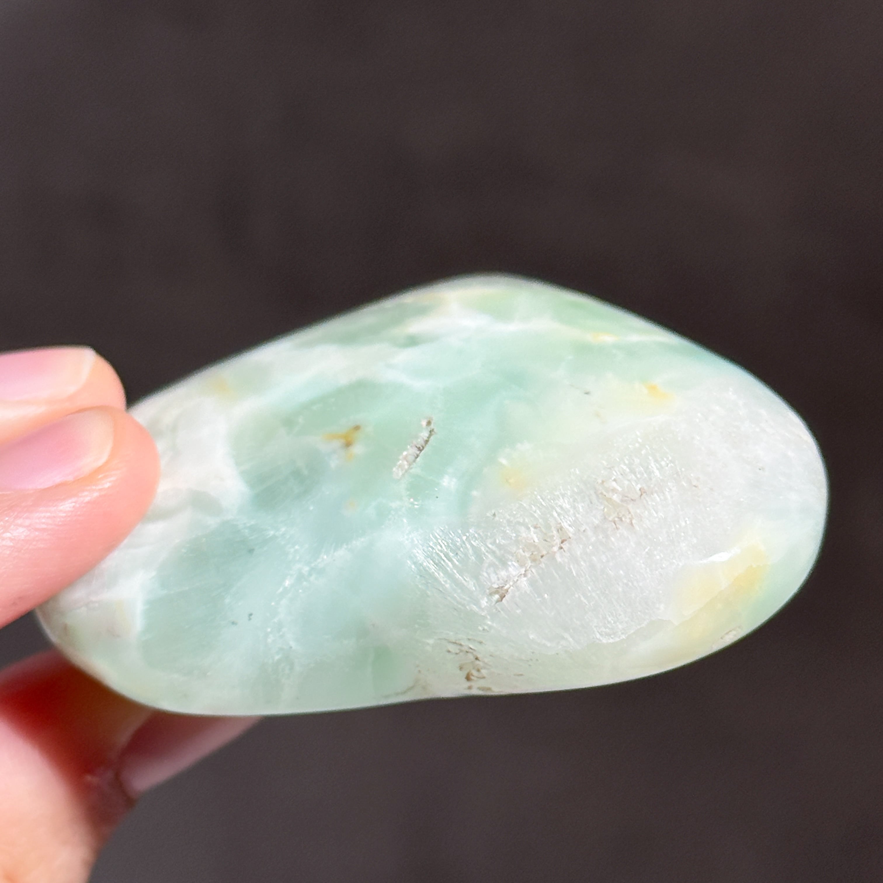カリビアンブルーカルサイト ハート 33◇Caribbian Blue Calcite