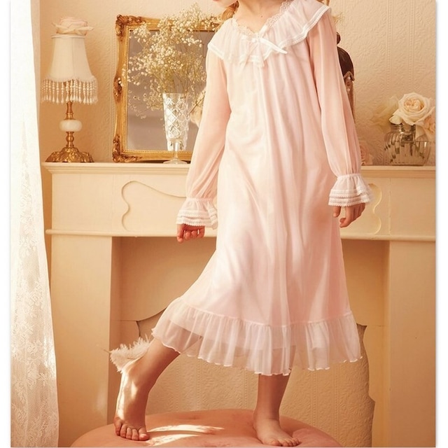 【90-150】kids V neck dress k145