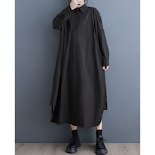 バックオープン ロング シャツワンピース 00188
