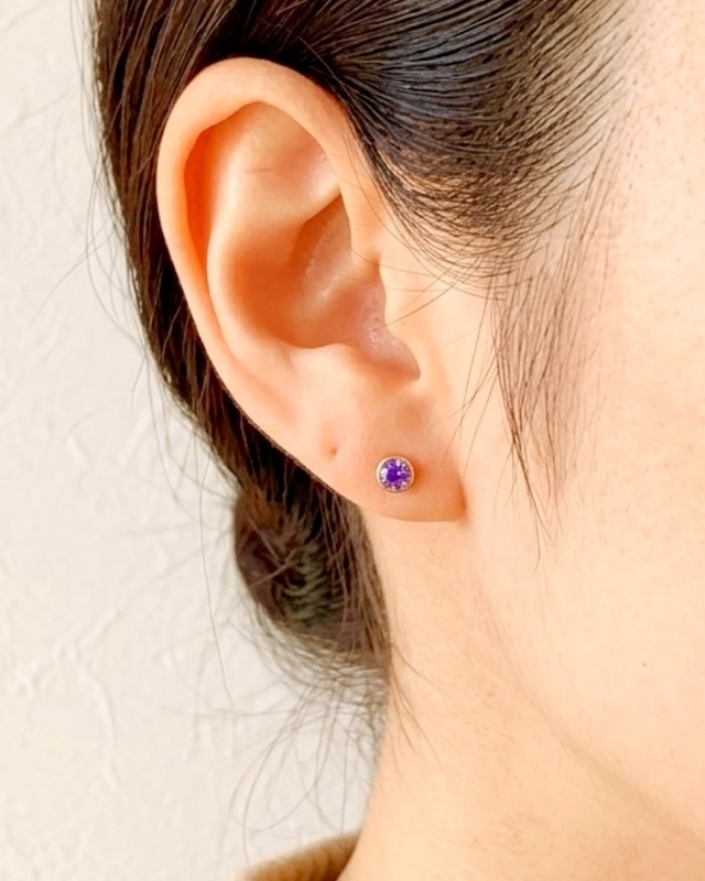 《お守り》瑞月（みづき）｜清らかな運気やご縁を運んで｜ピアス 誕生石 18K［A871］