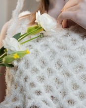 Canapa Touch Fancy Crochet Vest Knit