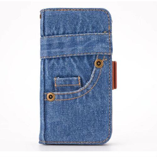 デニム 手帳型 iPhoneカバー iPhone8 Plus/ 7 Plus/ 6 Plus