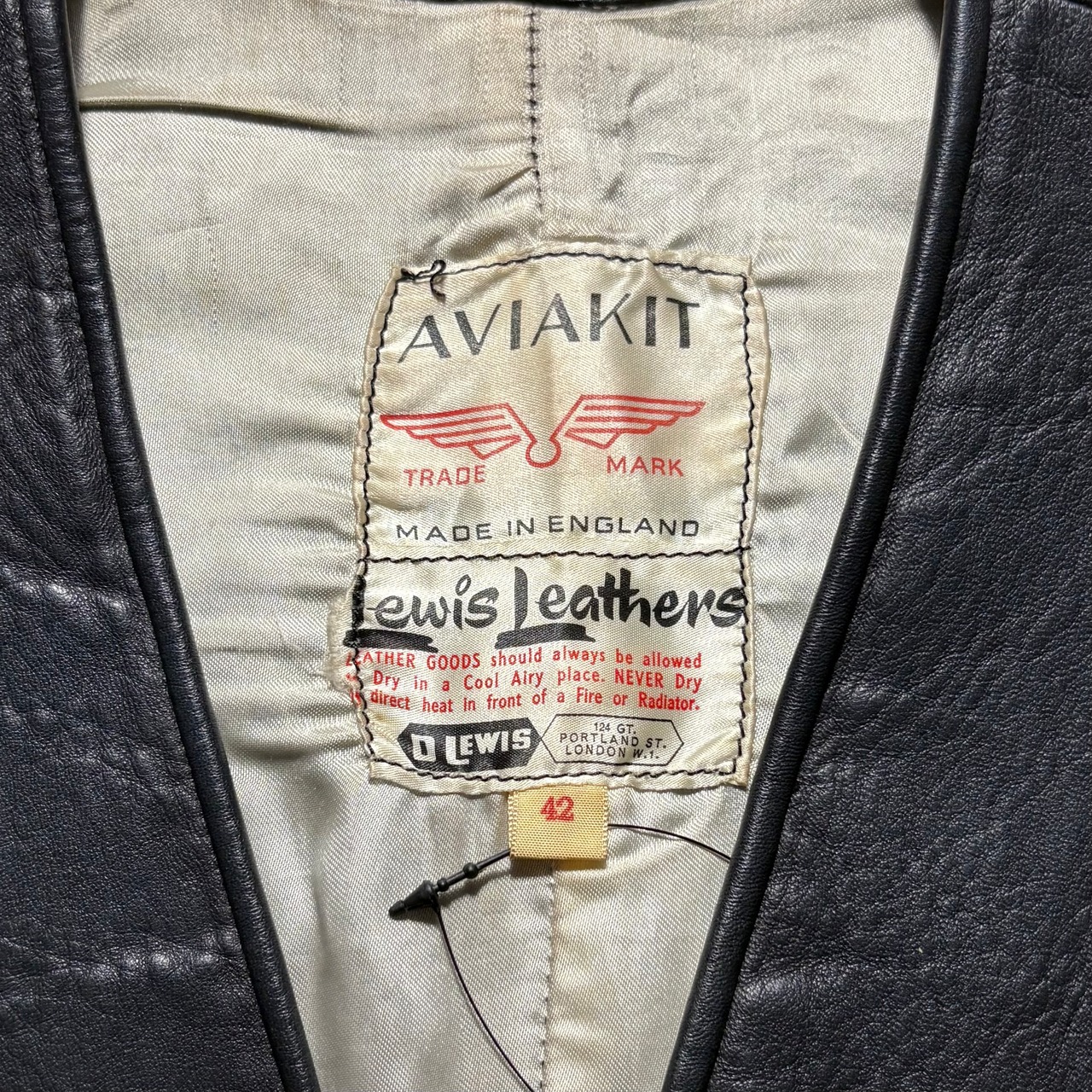 vintage 1960’s LEWIS LEATHERS black leather vest