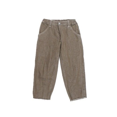 MOUN TEN.(マウンテン)/ wide cropped jeans (organic cotton) / brown / 125,140cm