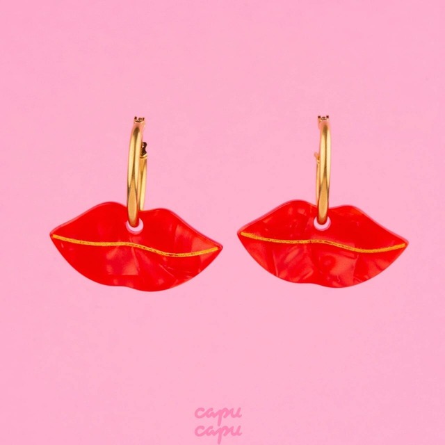 «sold out» Coucou Suzette Lips Earrings ククシュゼット