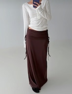 【新作5%OFF・3日間】Side-Shirring Stretch Skirt_3colors