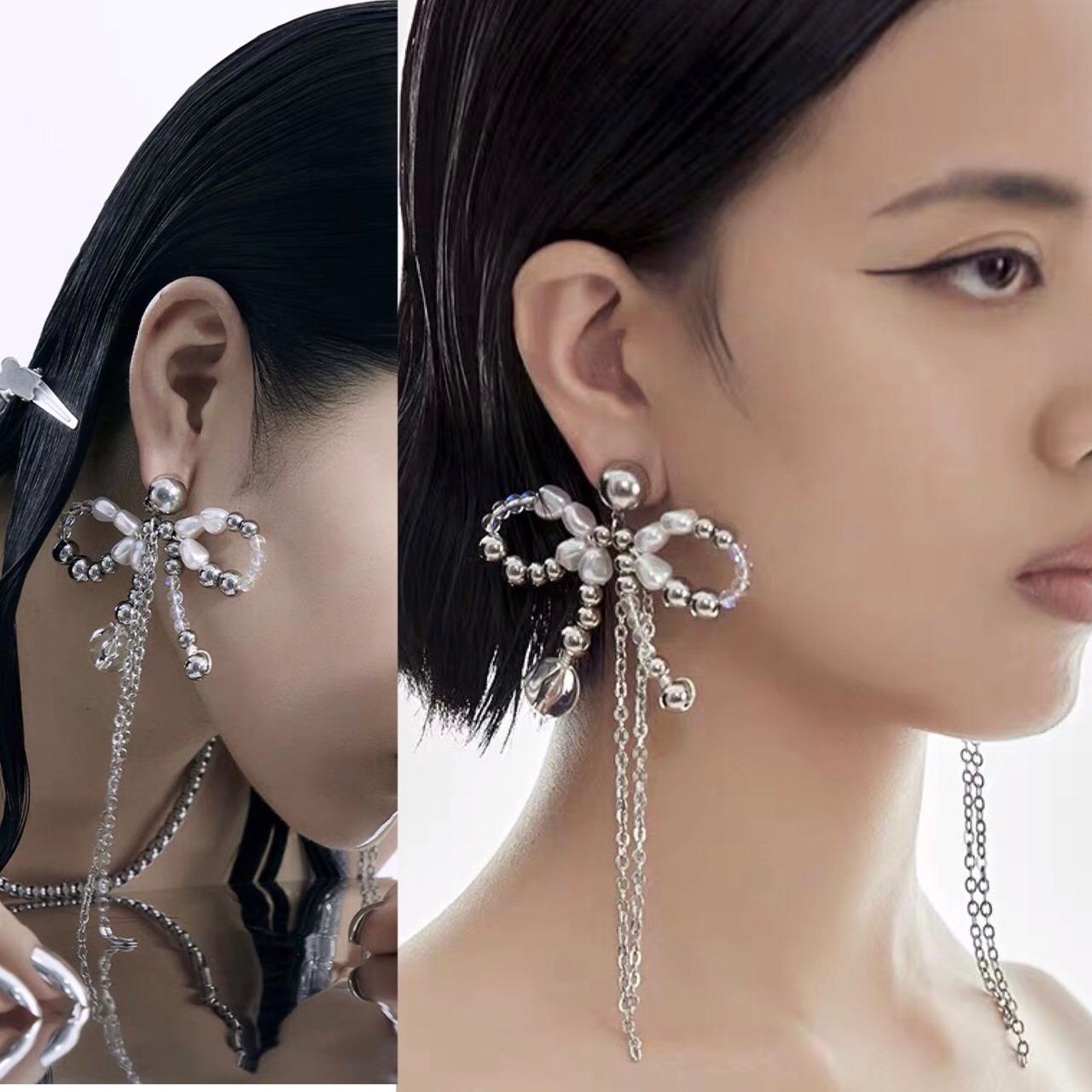 ピアス・イヤリングあり❣️】ビーズ ネックレス アクセサリー 