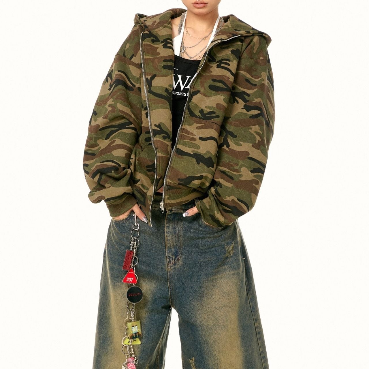 カモストリートオーバージップパーカー R01229