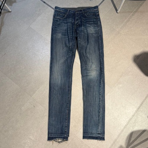 Rick Owens DRKSHDW リックオウエンス ダークシャドウ Destoryed Cut Denim Pants デニム ブルー size:- 【表参道A06】