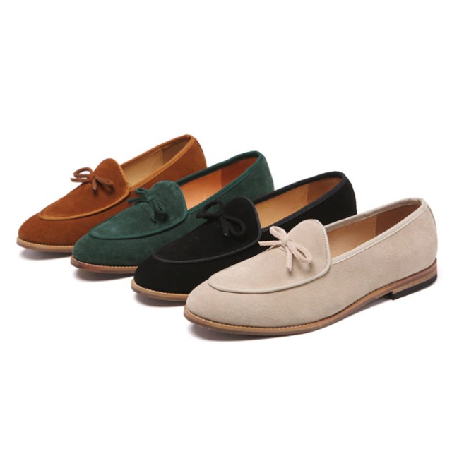 Suede leather loafers [4 colors available]