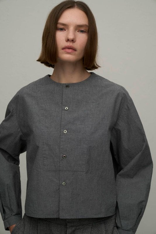 【7/下旬〜8/上旬入荷次第お届けのご予約】 WYTE/ワイト Organic Cotton Σ LINE Collarless SH 12-10170