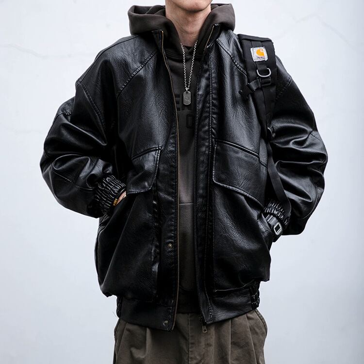 ★LOOSE BIKE WEAR STAND UP COLLAR TOP　　　A0871