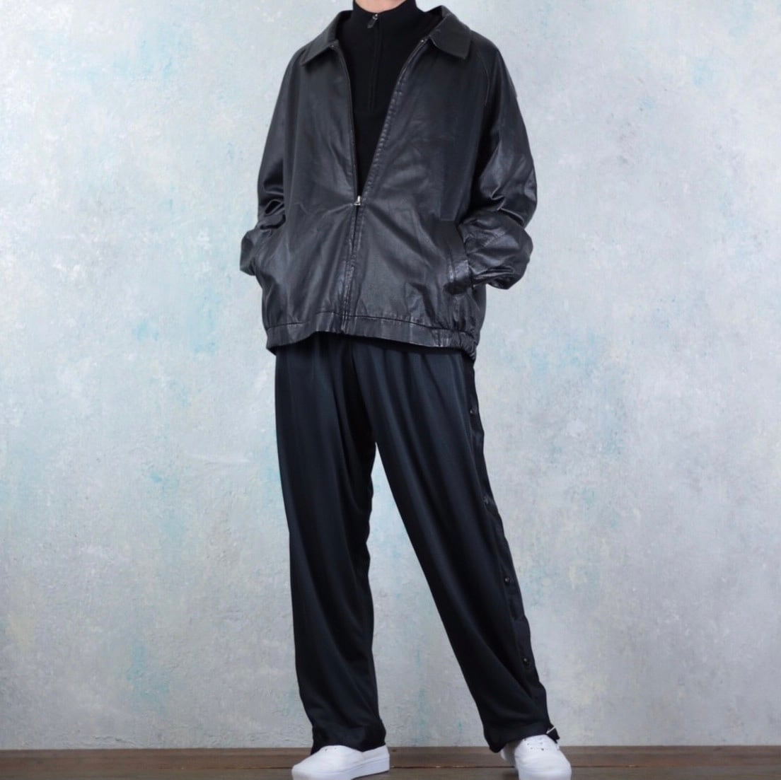 Perry Ellis レザースウィングトップブルゾン【CU-1365】 | cv Perry Ellis レザースウィングトップブルゾン【CU-1365】 | cv