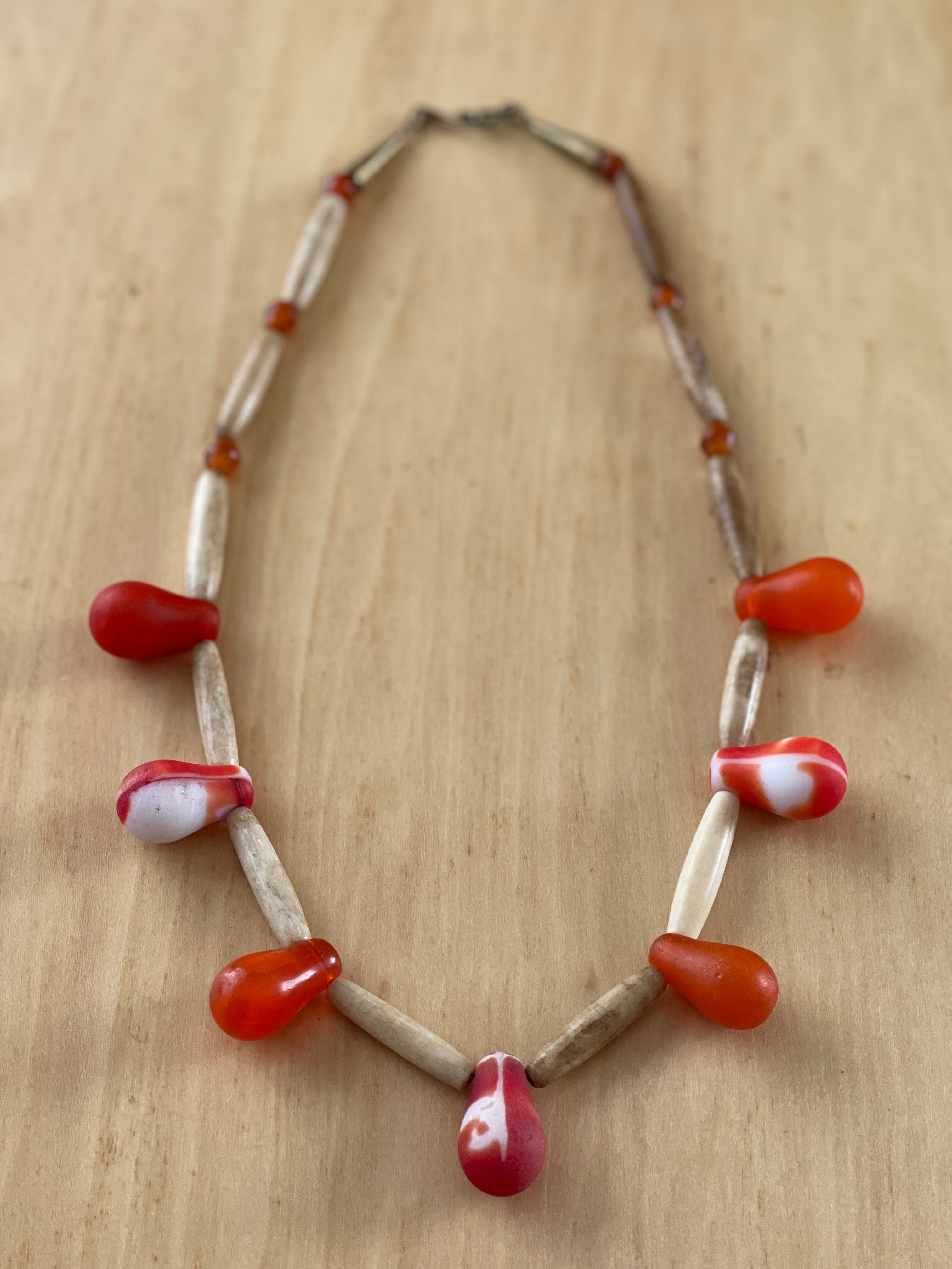【ケンジン】ビンテージ ガラスビーズ ネックレス/VINTAGE  GLASS BEADS NECKLACE "KENZIN"