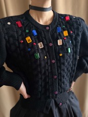 MCSISTER jewelry knit cardigan-5104-12