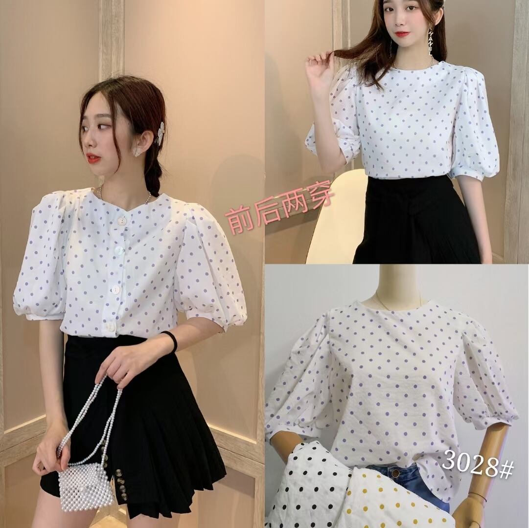 2way ドットブラウス　AJ3346-3028