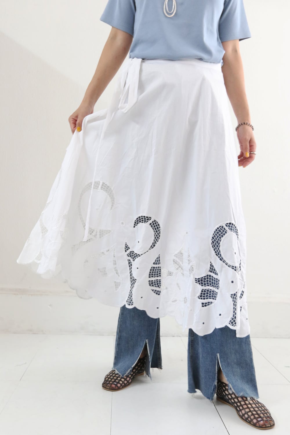 カットワークサーキュラースカート / CUT WORK CIRCULAR SKIRT(26S65000E)