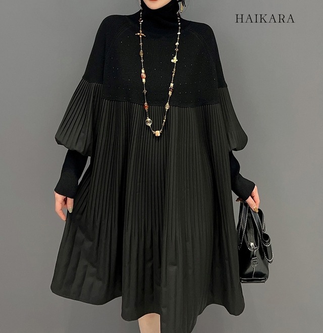 Glitter pleated dress