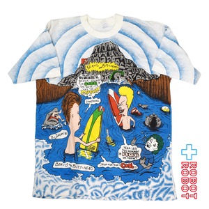 トニーアンドガイ ビーバス & バットヘッド 総柄プリント Tシャツ