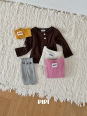 韓国子供服 / 26Autumn / 〖取寄〗pipi / キッチュプラケットTシャツ / ベビー服 / キッズ服 *XS~M*
