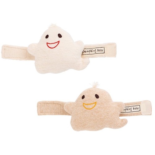 オーガニック「おばけ」リストガラガラ (Y-1335) pompkins BABY