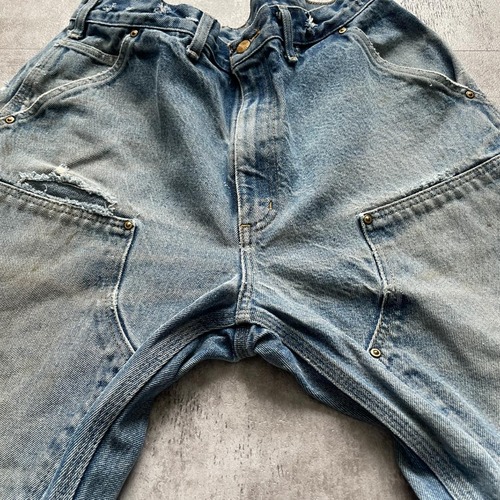 メキシコ製 デニム ダブルニー Carhartt B07 DNM 36×32 詳細写真6
