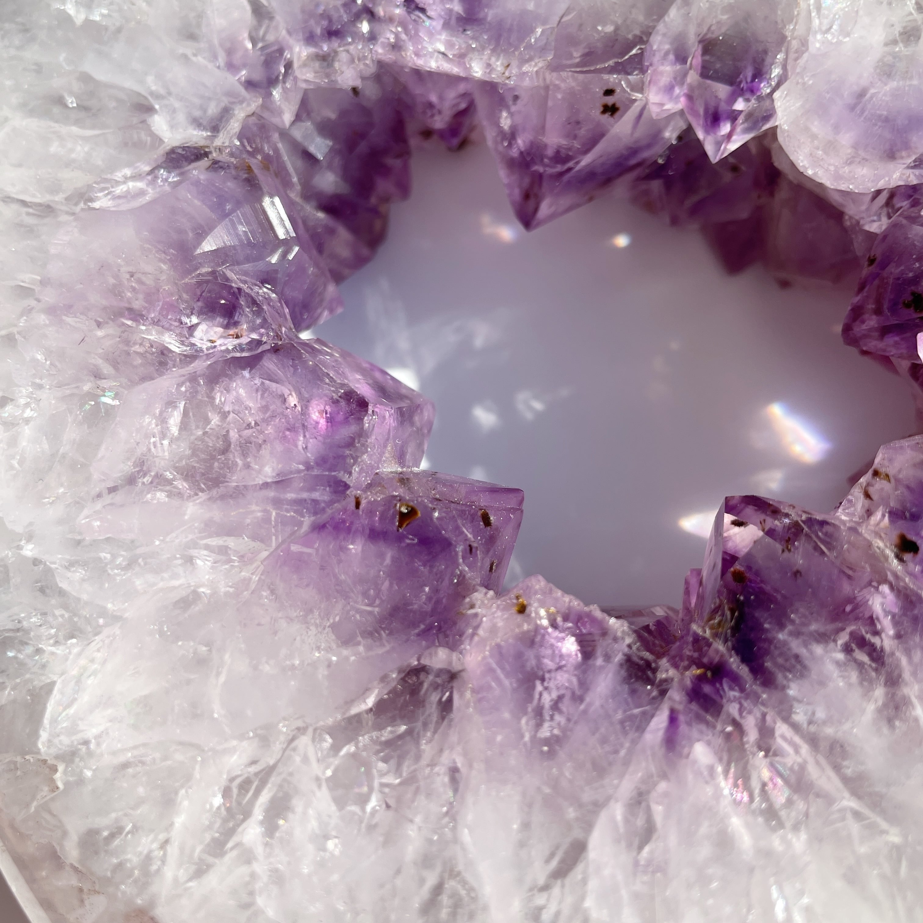 アメジスト ジオードハート型♡01◇Amethyst Geode Heart◇天然石