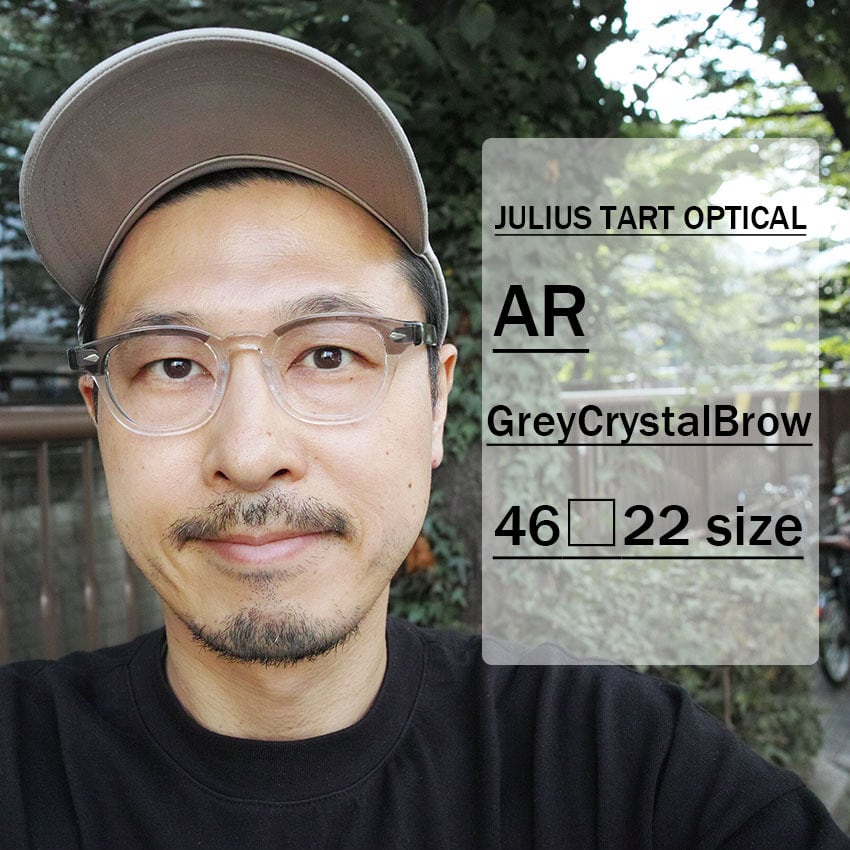 JULIUS TART OPTICAL / AR / ブリッジ:22ｍｍ / Grey Crystal Brow