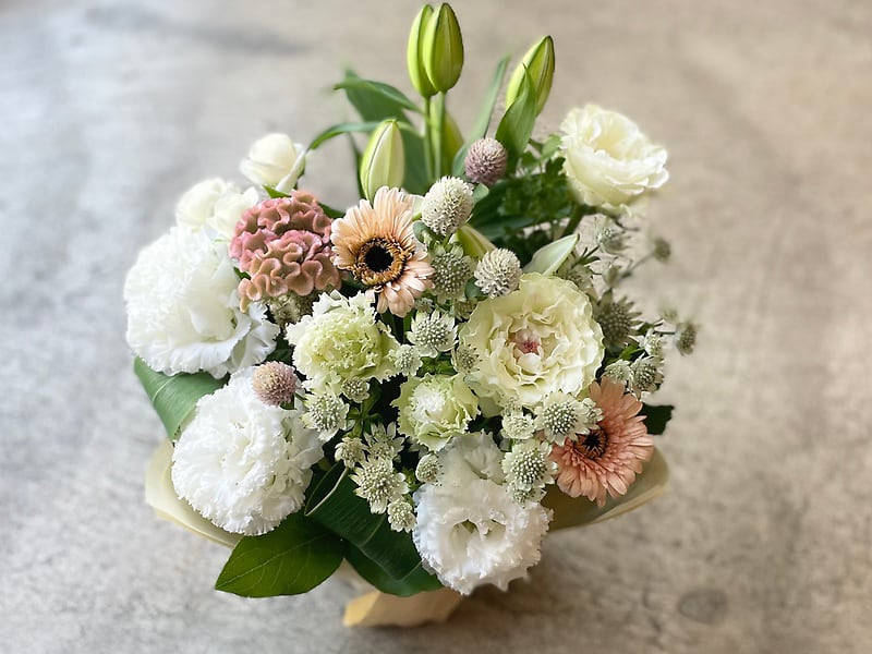 ふんわり系のアレンジ「パステル」【アレンジメント】