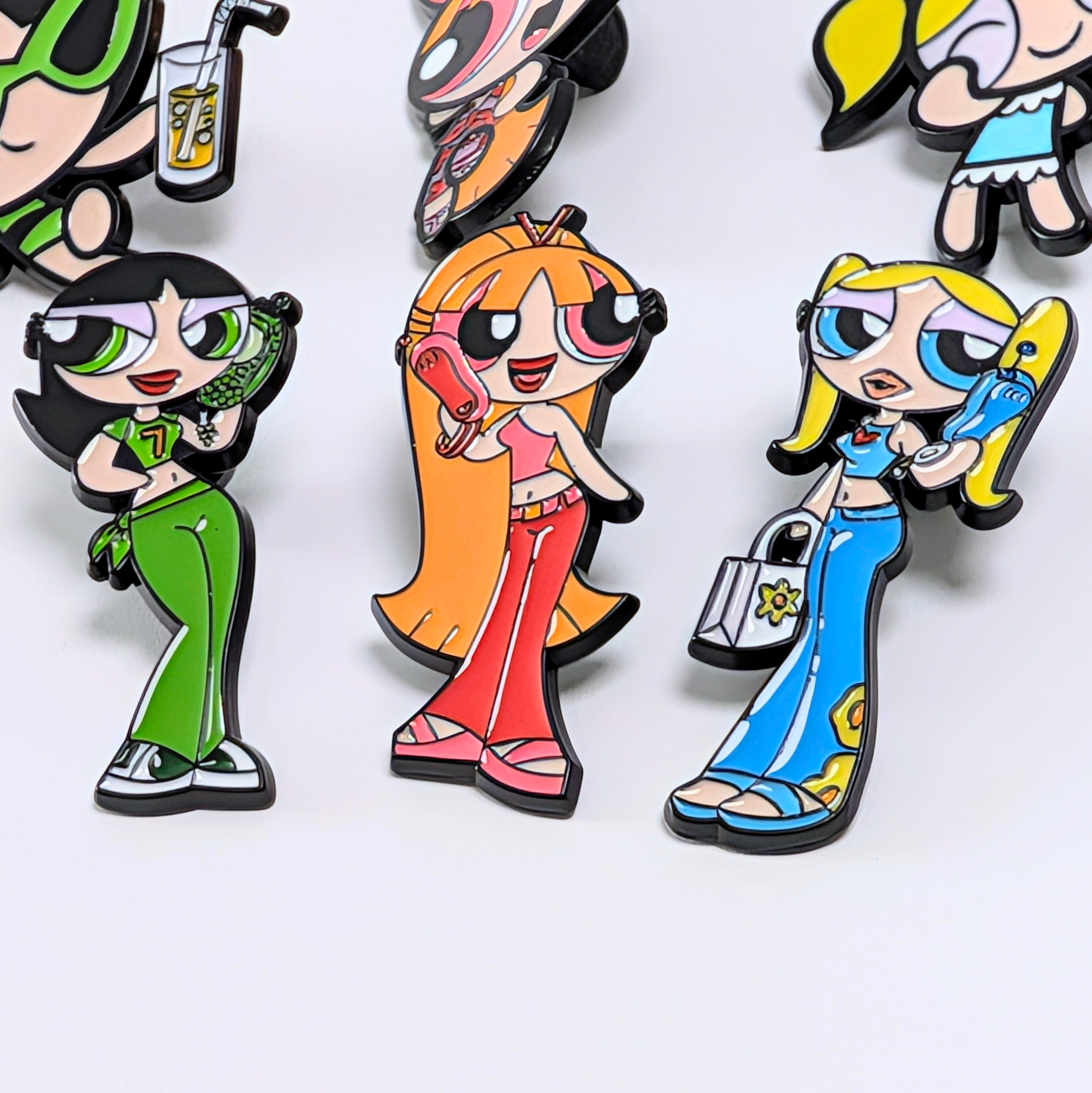 送料無料！ ★ピンズ PINS★ピンバッジ 【 The Powerpuff Girls ( パワーパフガールズ ) 】6Pセット / ピンズセット〚アメリカン雑貨 アメトイ〛