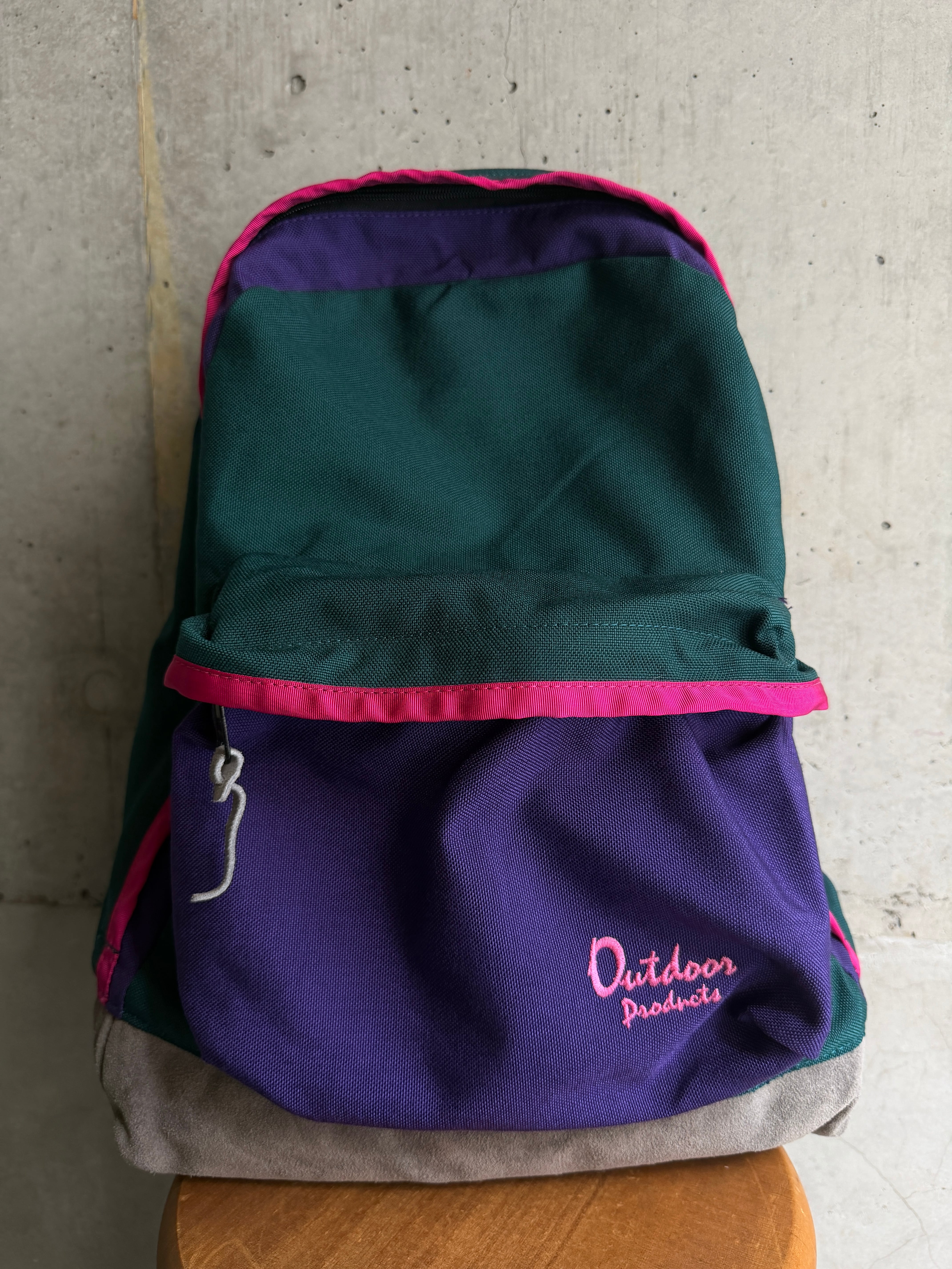 (AC1140)90's Outdoor Product multi color suede bottom backpack