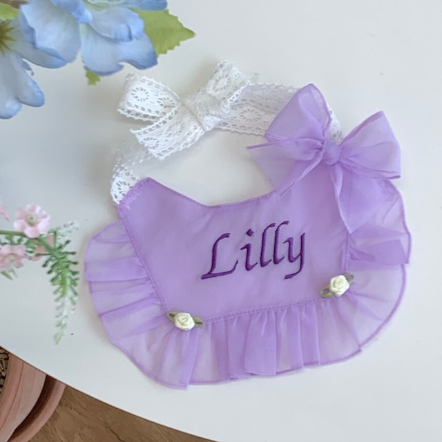 受注制作【settusettu】シースルーケープ 6color〔お名前刺繍〕