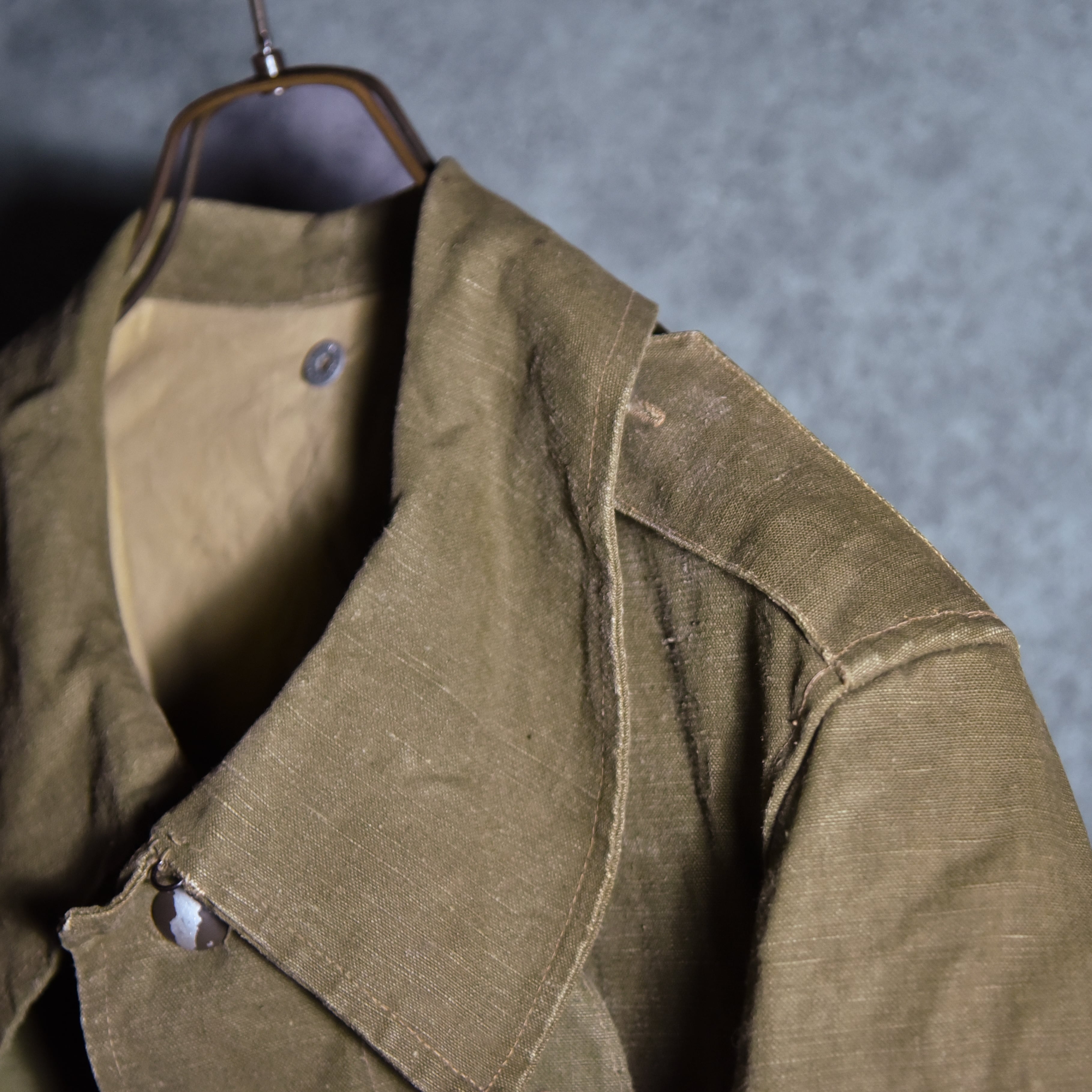30-40s French Army Linen Motorcycle M35 Jacket フランス軍 リネン