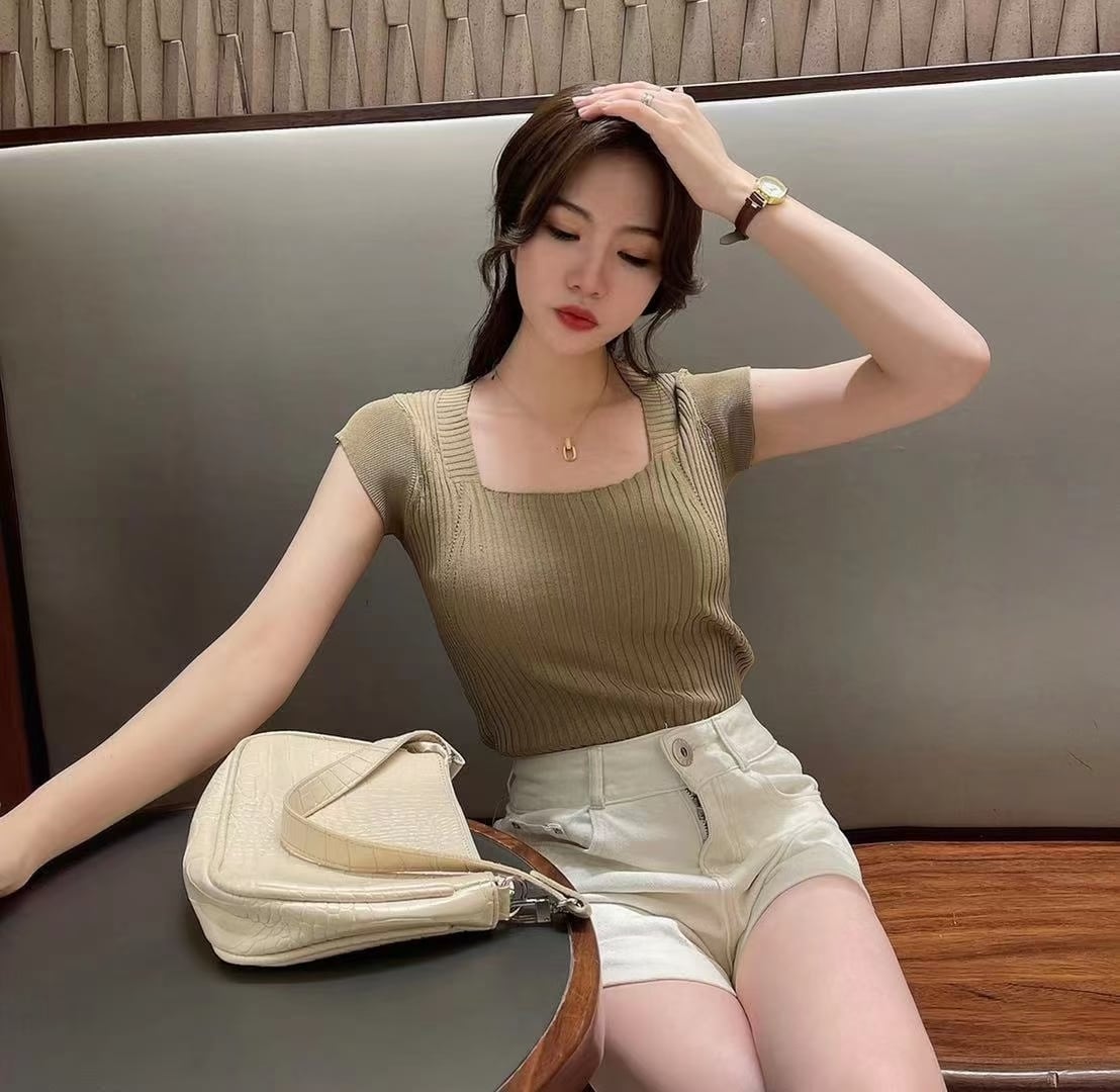 スクエアカット　リブトップス AJ1050-2205