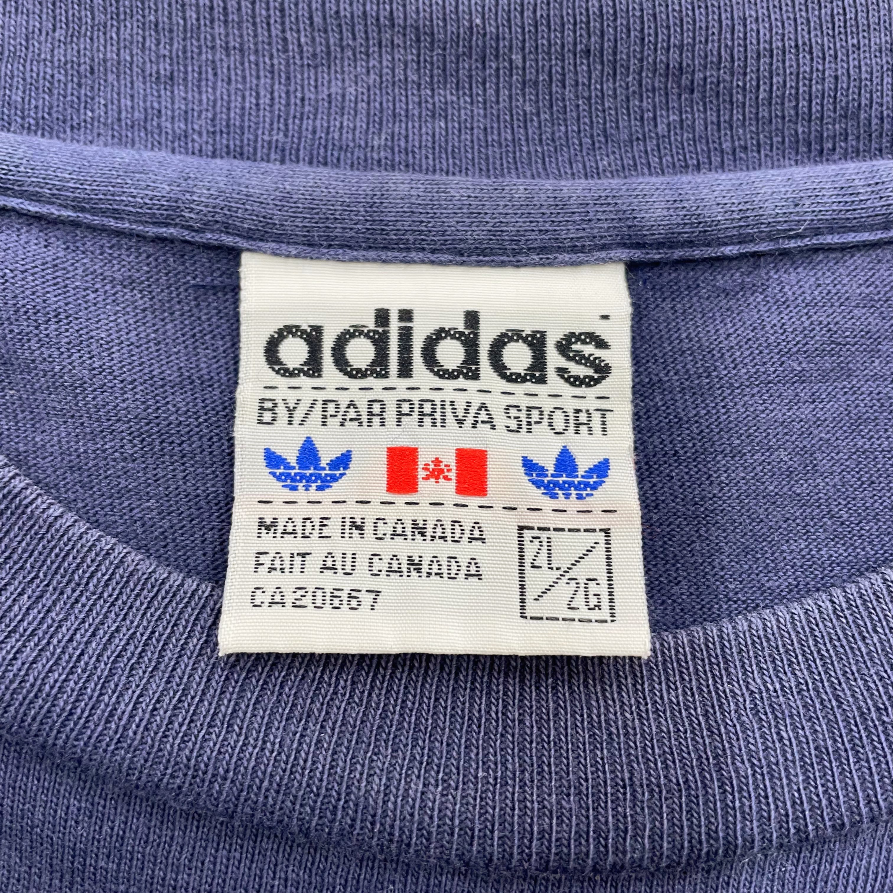 90〜80's カナダ製 adidas ラインTシャツ | frshakozaki